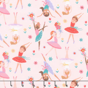Twirling Tutus - Little Ballerinas Blush Yardage