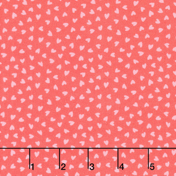 Twirling Tutus - Tiny Hearts Coral Yardage