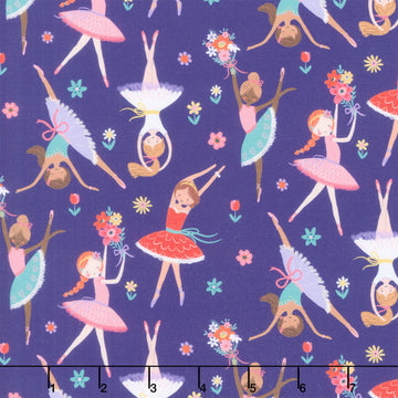Twirling Tutus - Little Ballerinas Violet Yardage