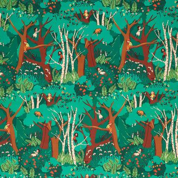 Heather Ross Favorites - Climbing Trees Jade Yardage