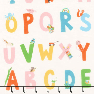 Heather Ross Favorites - Alphabet Cream Yardage