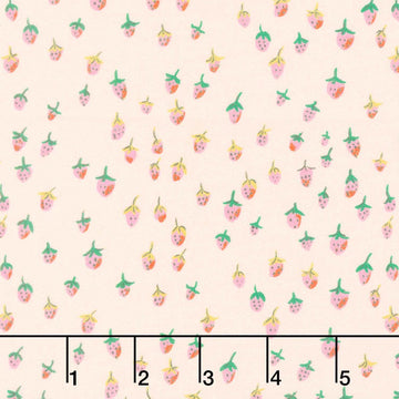 Heather Ross Favorites - Field Strawberries Blush Yardage