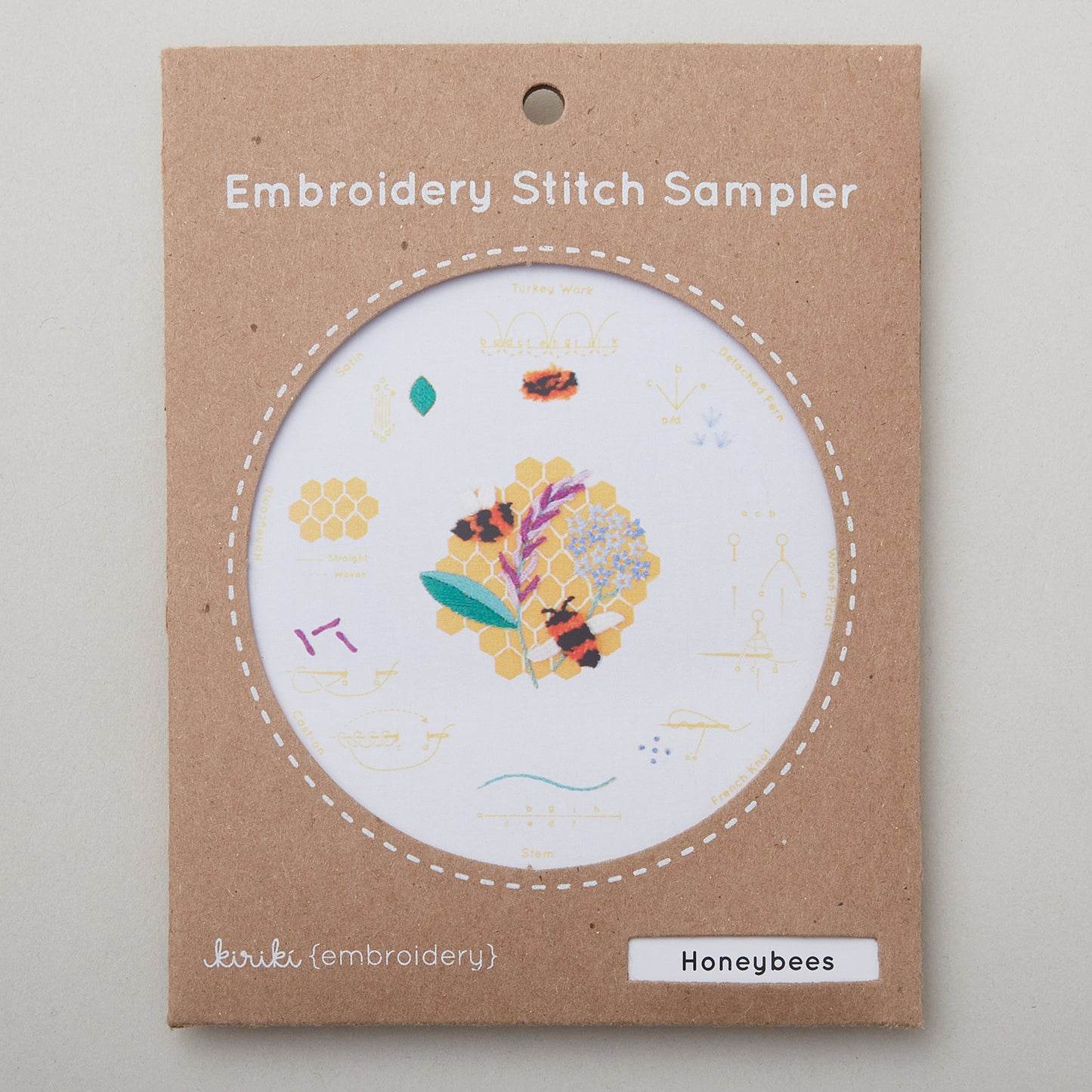 Honeybees Embroidery Stitch Sampler Kit Alternative View #2