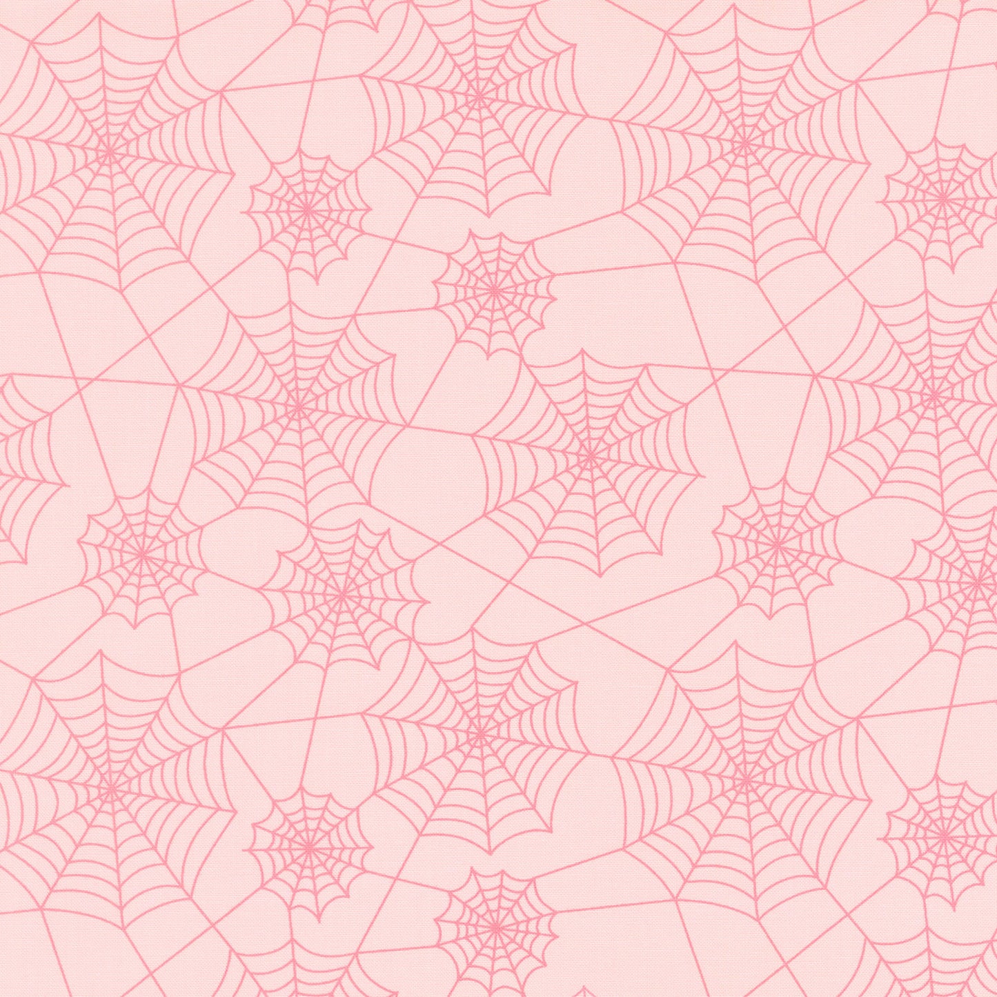 Hey Boo - Webs Bubble Gum Pink Yardage Primary Image