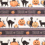 Meow-Gical Night - Halloween Cat Repeating Stripe Multi Yardage Primary Image