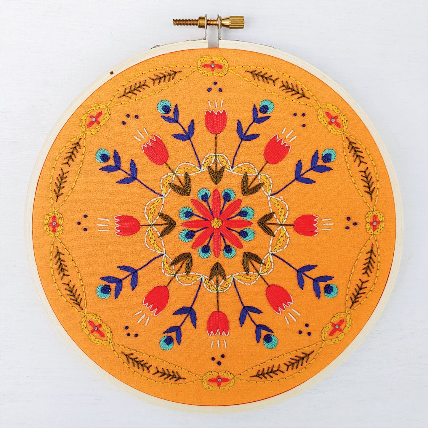 Tangerine Mandala Embroidery Kit Primary Image