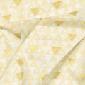 Gustav Klimt - Triangles Ivory Metallic Yardage