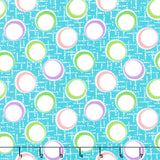 On the Bright Side - Inner Dots Blue Razz Yardage Primary Image