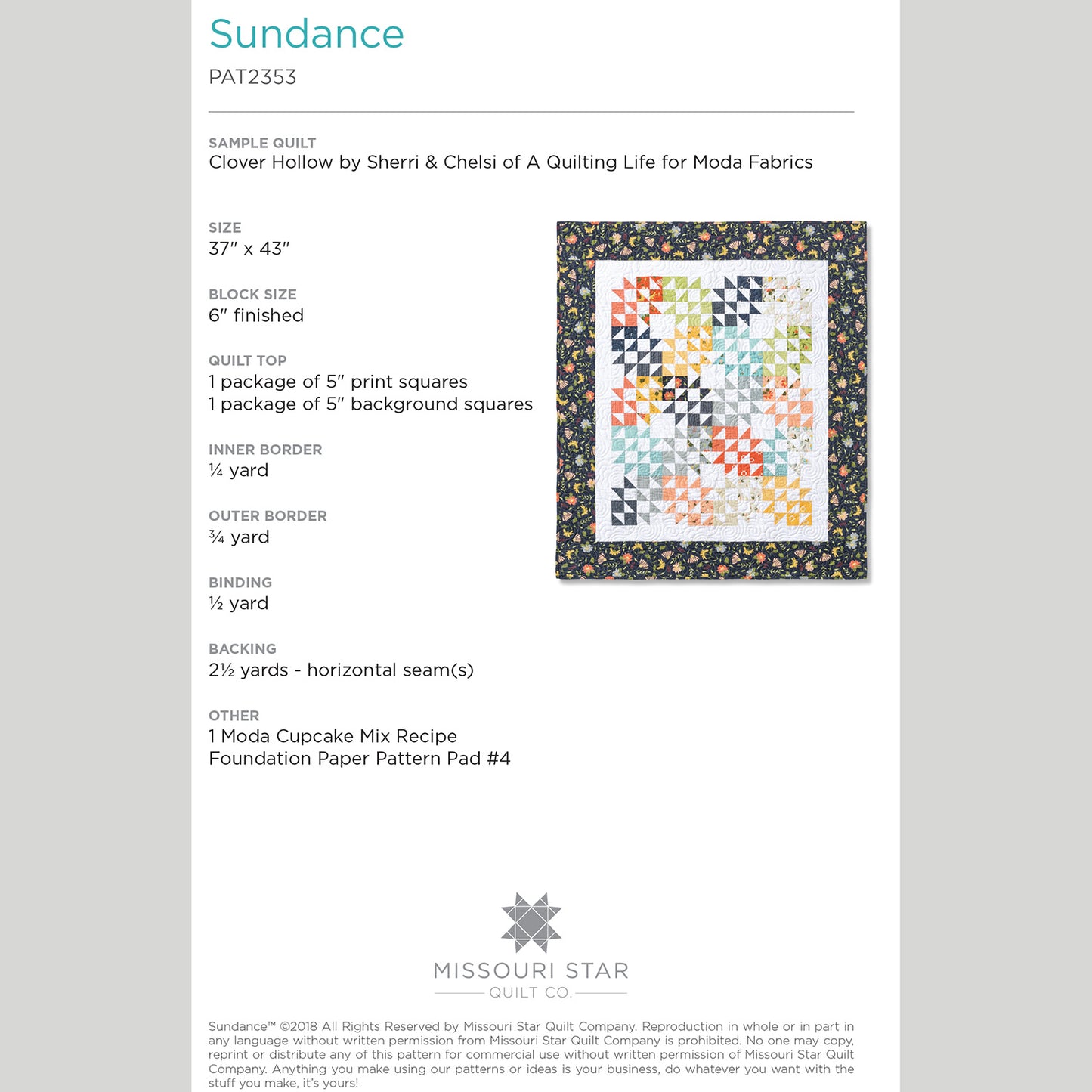 Digital Download - Sundance Quilt Pattern by Missouri Star Alternative View #1