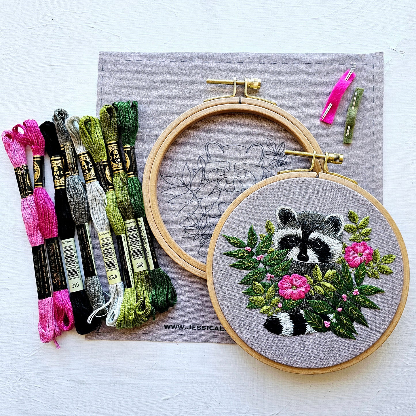 Raccoon Embroidery Kit Alternative View #1