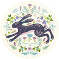 Folk Art Hare Embroidery Kit
