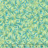 Midnight Garden - Leaves Teal Yardage Primary Image