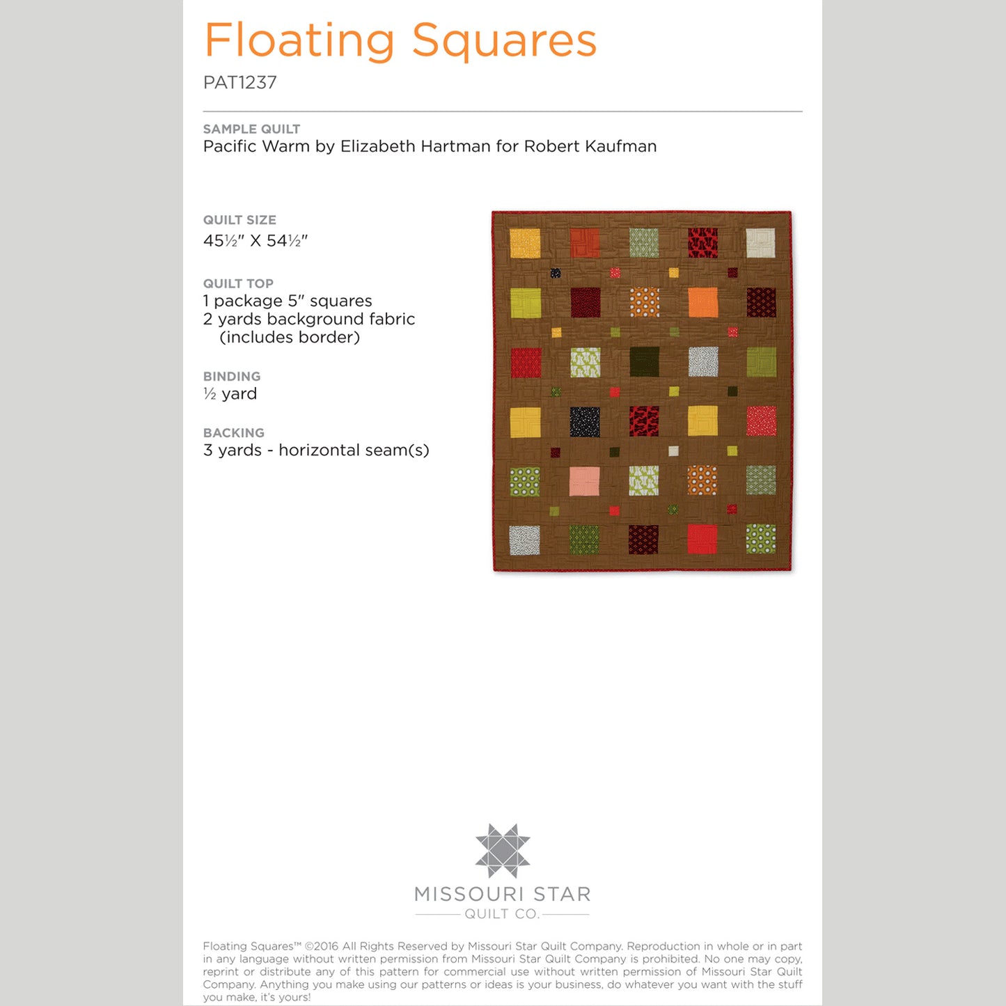 Digital Download - Floating Squares Pattern by Missouri Star Alternative View #1