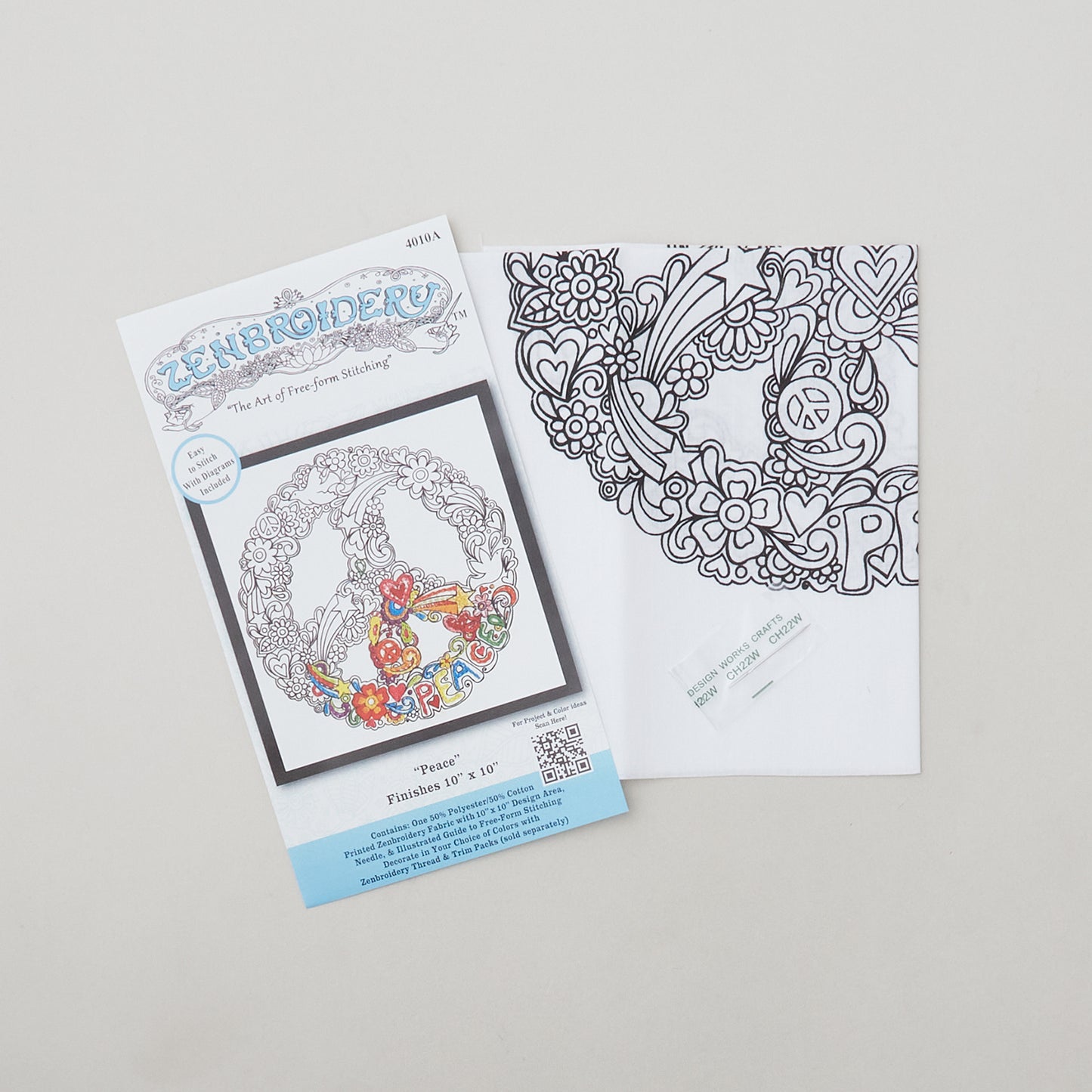Zenbroidery Peace Embroidery Kit Alternative View #1