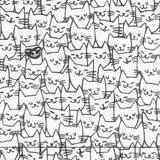 108" Quilt Back - Packed Cats White 108" Wide Backing