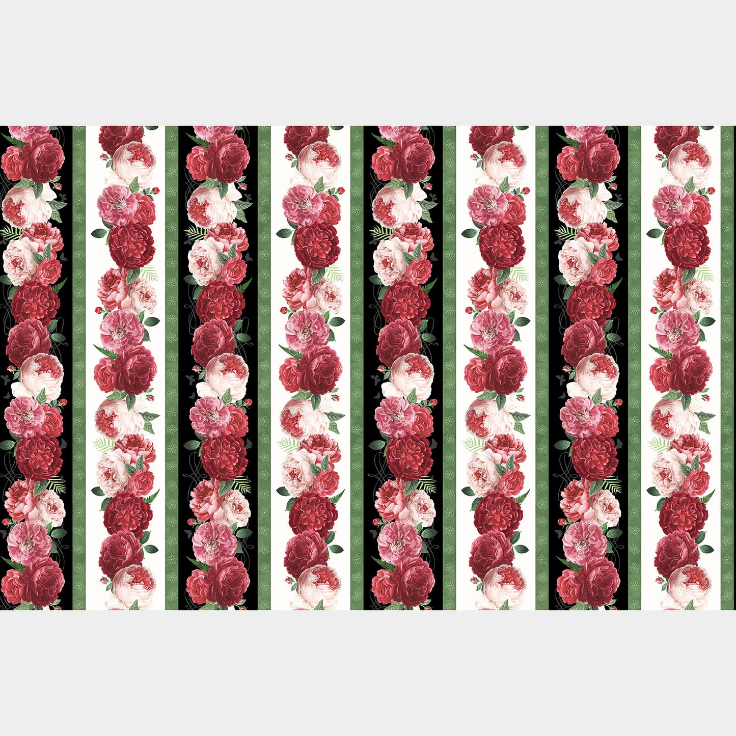 Daydream Garden - Floral Repeating Stripe Multi Yardage Alternative View #1