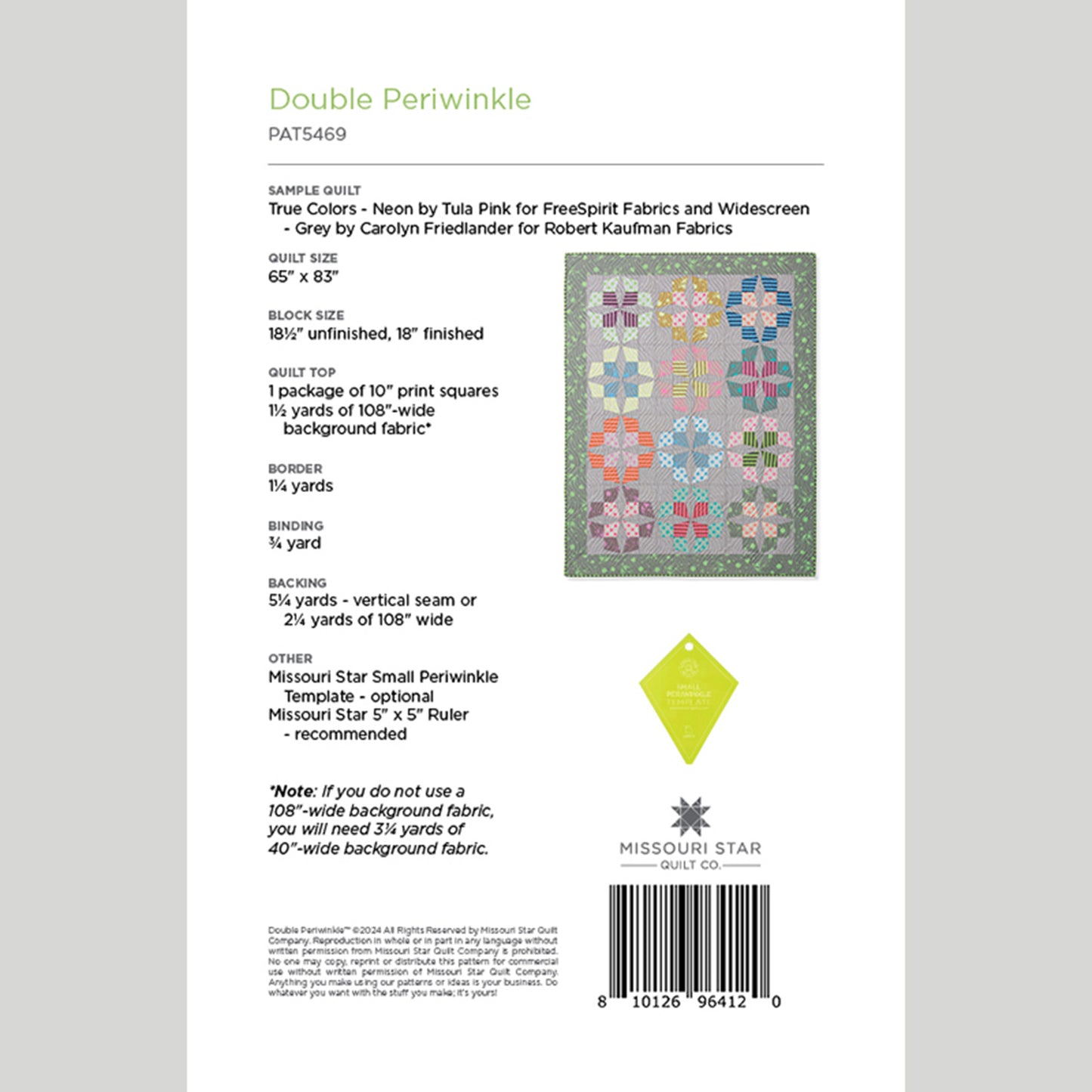 Digital Double Periwinkle Quilt Pattern by Missouri Star Alternative View #1