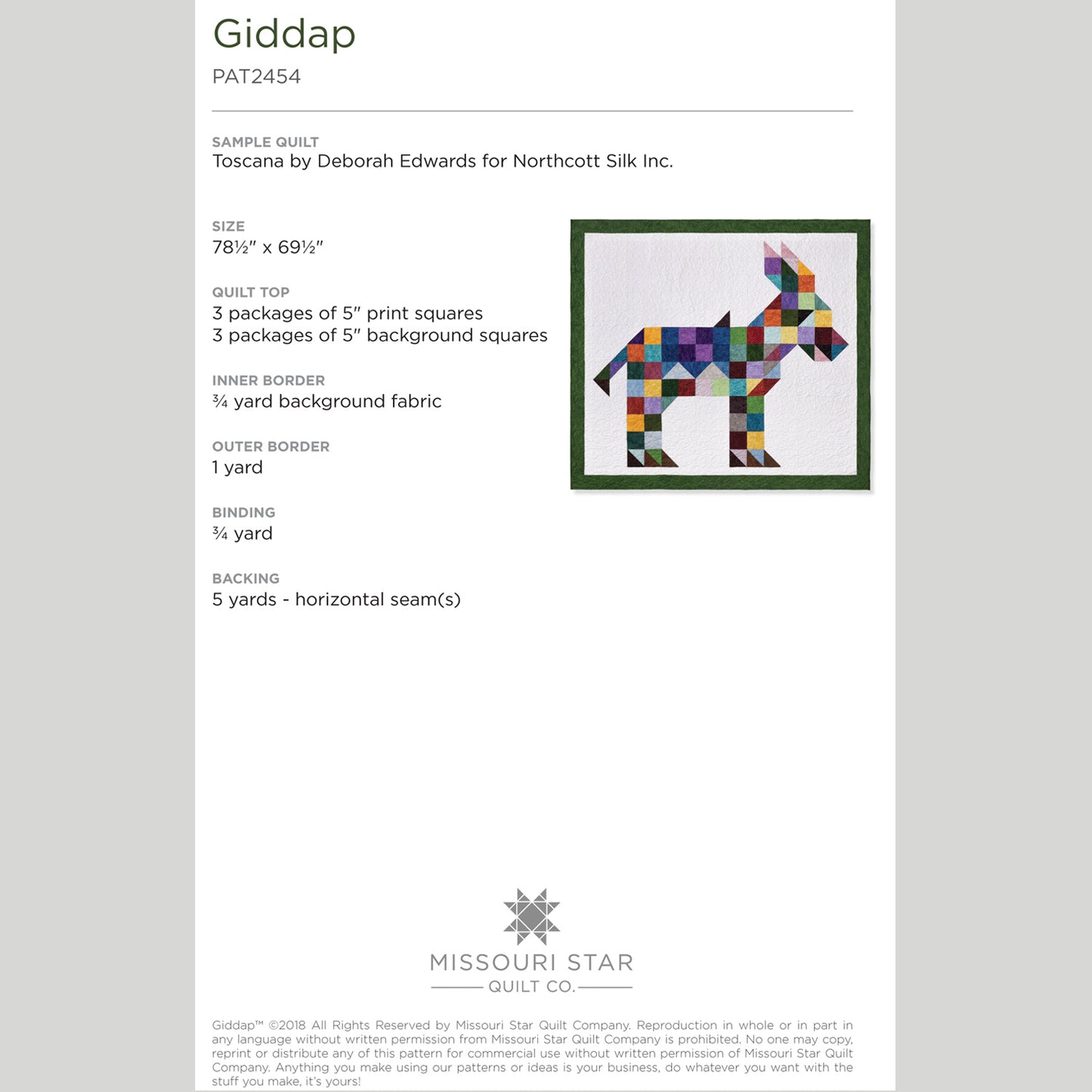 Digital Download - Giddap Quilt Pattern by Missouri Star Alternative View #1