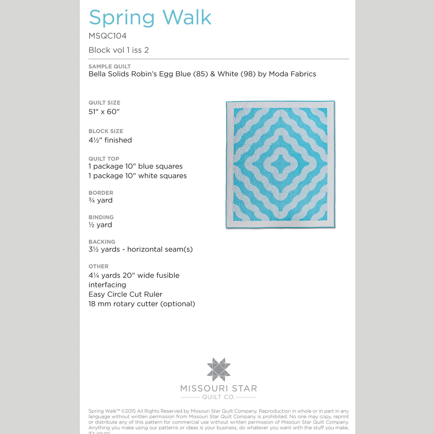 Digital Download - Spring Walk Pattern by Missouri Star Alternative View #1