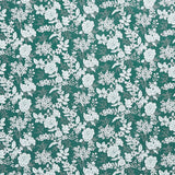 Tranquility (Henry Glass) - Floral Teal Yardage Primary Image
