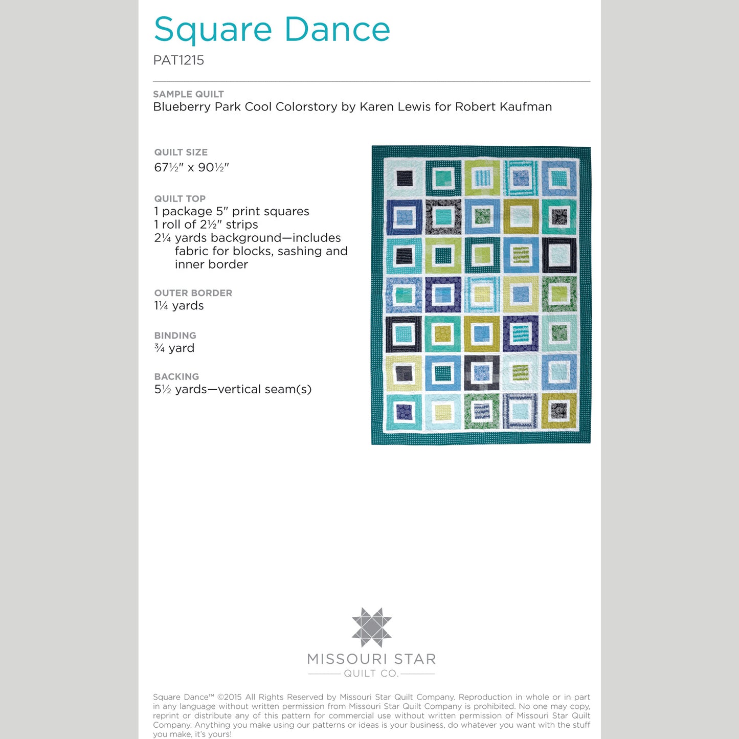 Digital Download - Square Dance Quilt Pattern by Missouri Star Alternative View #1