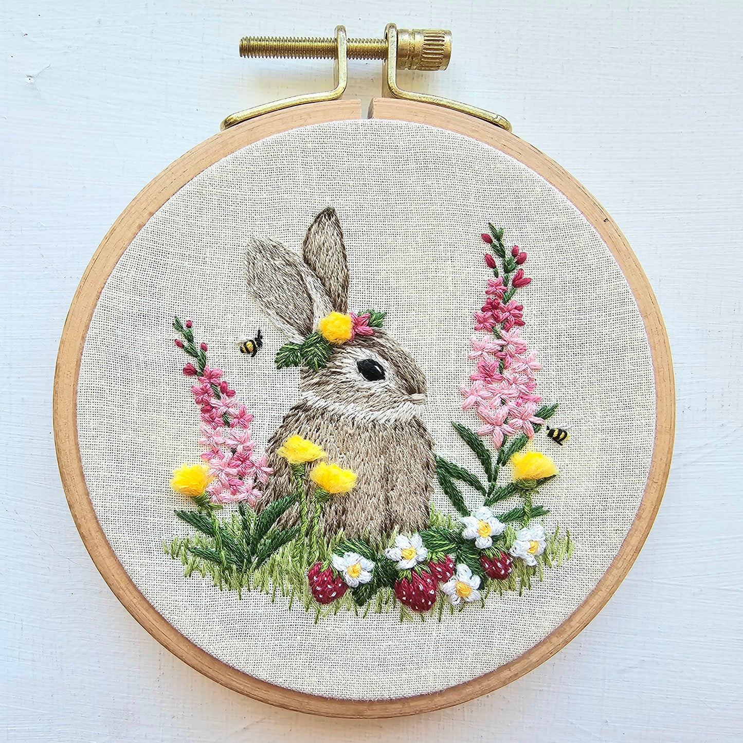 Berry Patch Bunny Embroidery Kit Primary Image