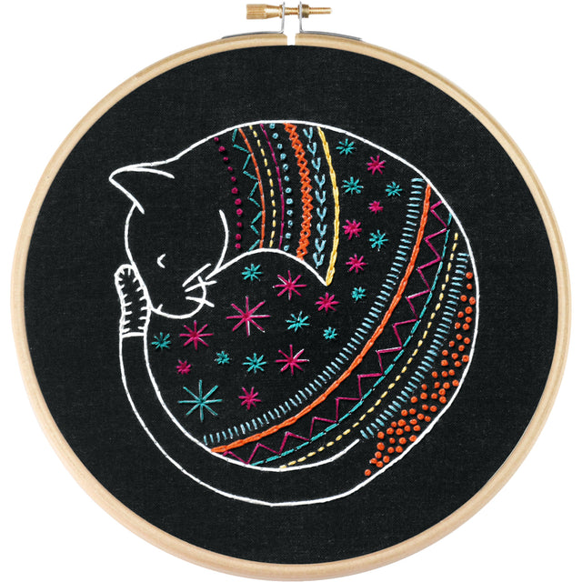 Black Cat Embroidery Kit Primary Image