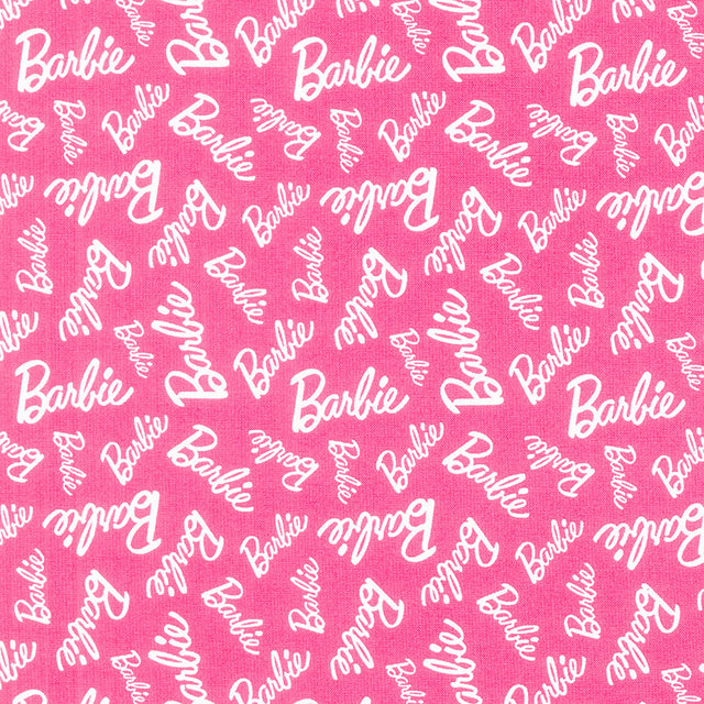 Barbie Girl - Toss Hot Pink Yardage Primary Image