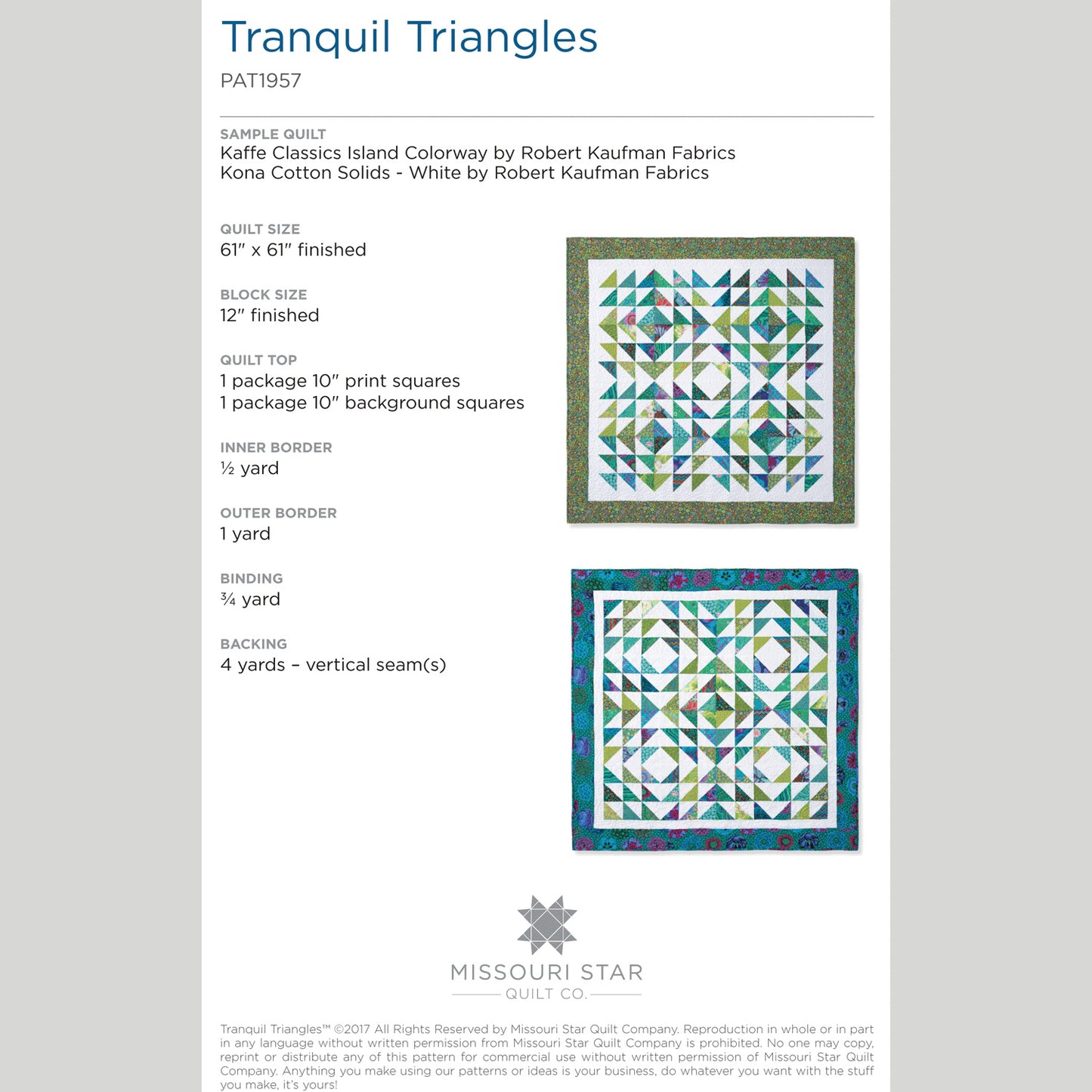 Digital Download - Tranquil Triangles Pattern by Missouri Star Alternative View #1
