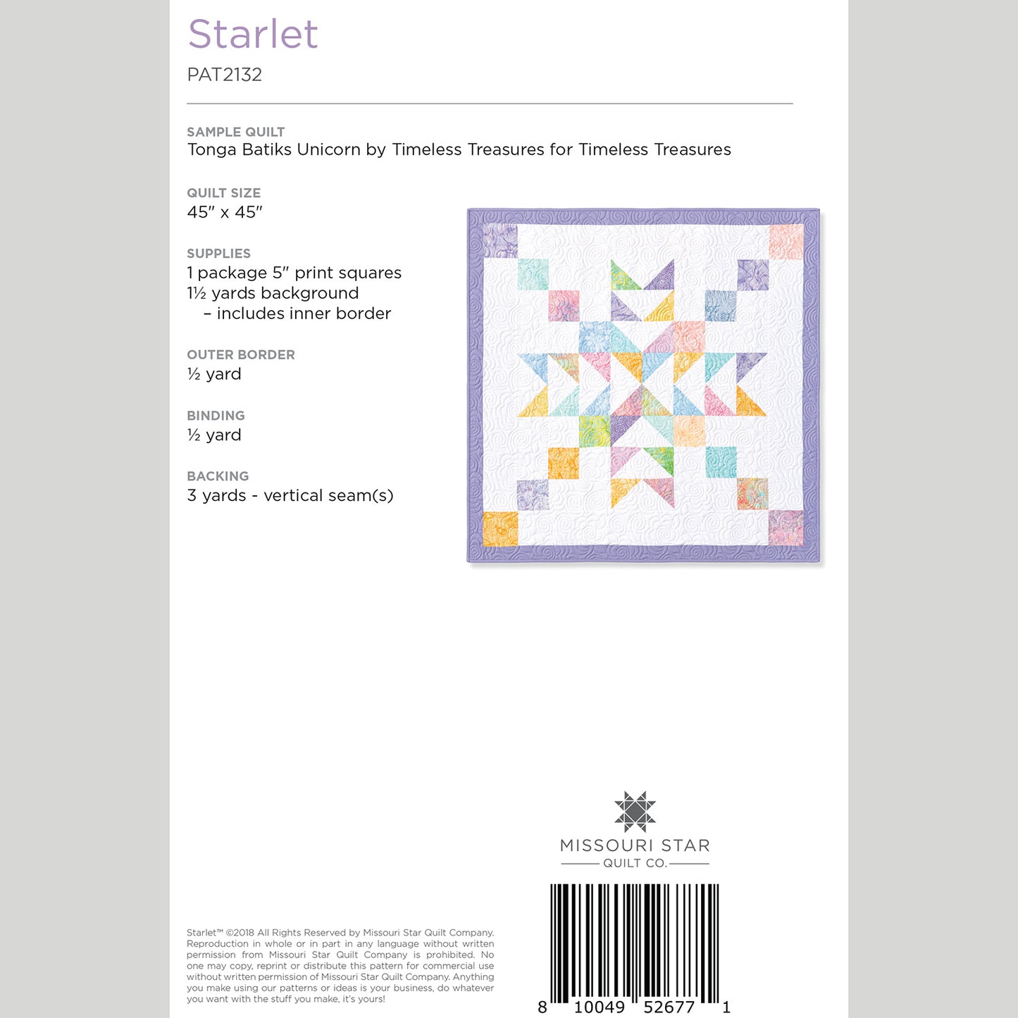Digital Download - Starlet Pattern by Missouri Star Alternative View #1