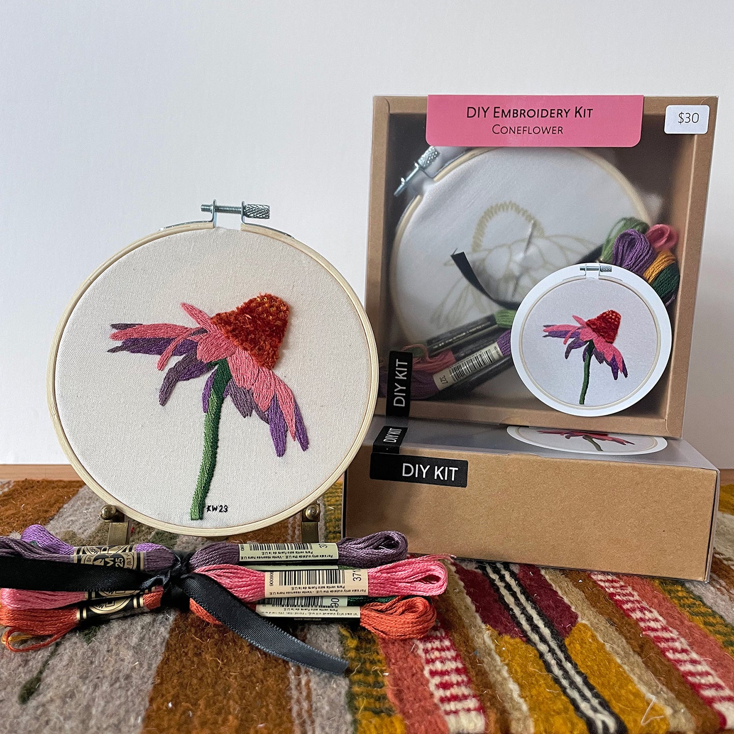 Coneflower Bloom Embroidery Kit Alternative View #1