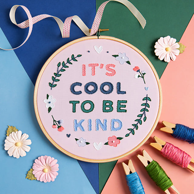 It's Cool To Be Kind Embroidery Kit Primary Image