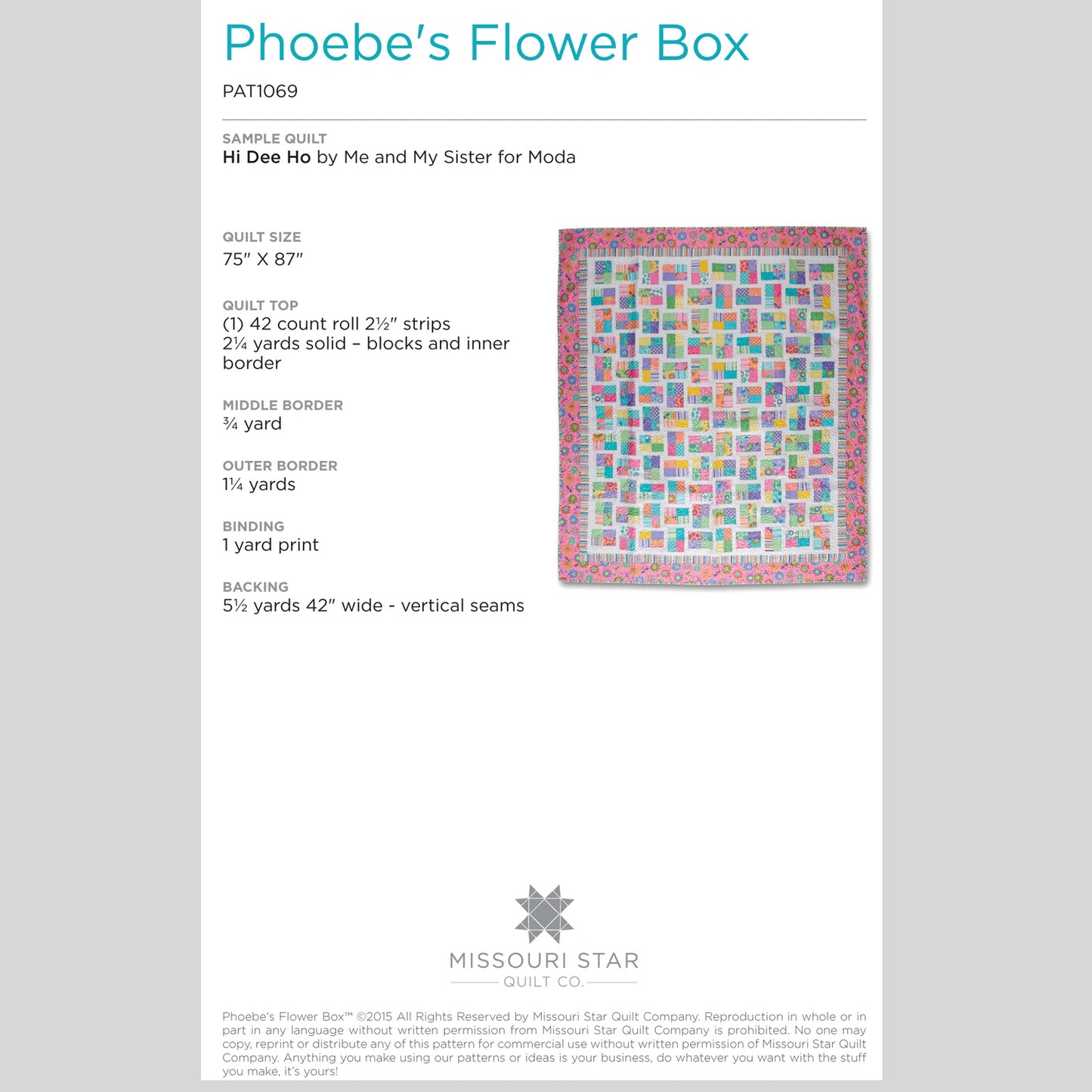 Digital Download - Phoebe's Flower Box Quilt Pattern by Missouri Star Alternative View #1