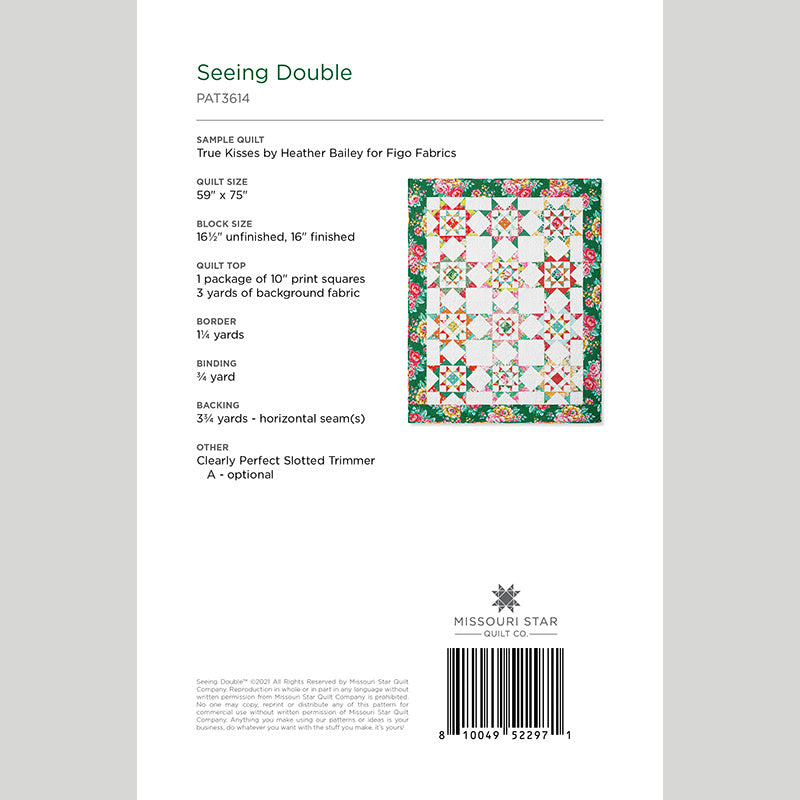 Digital Download - Seeing Double Quilt Pattern by Missouri Star Alternative View #1