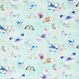 Butterfly Dreams - Pretty Butterflies & Text Green Yardage Primary Image