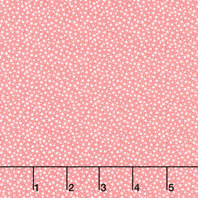 Franny’s Flowers - Random Dots Dark Pink Yardage Primary Image