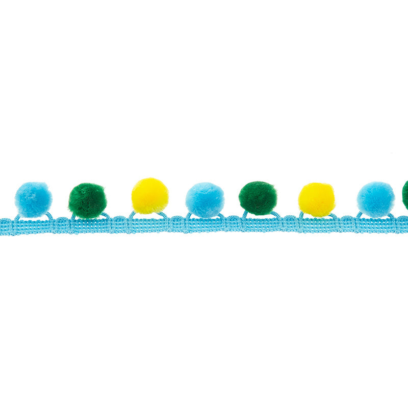 PomPom Fringe - Lime/Yellow/Turquoise 1 1/4" Alternative View #1