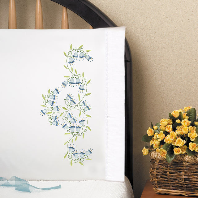Blue Bells Embroidery Pillowcase Set Primary Image