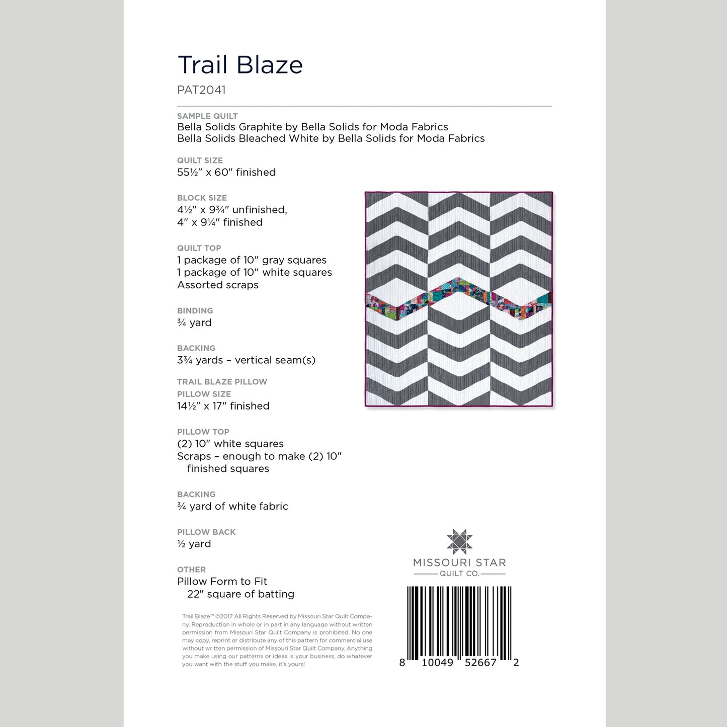 Digital Download - Trail Blaze Quilt Pattern by Missouri Star Alternative View #1