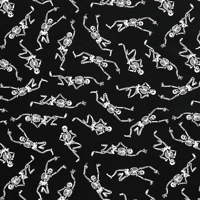 Monthly Placemat Coordinate - Skeletons Black Yardage Primary Image