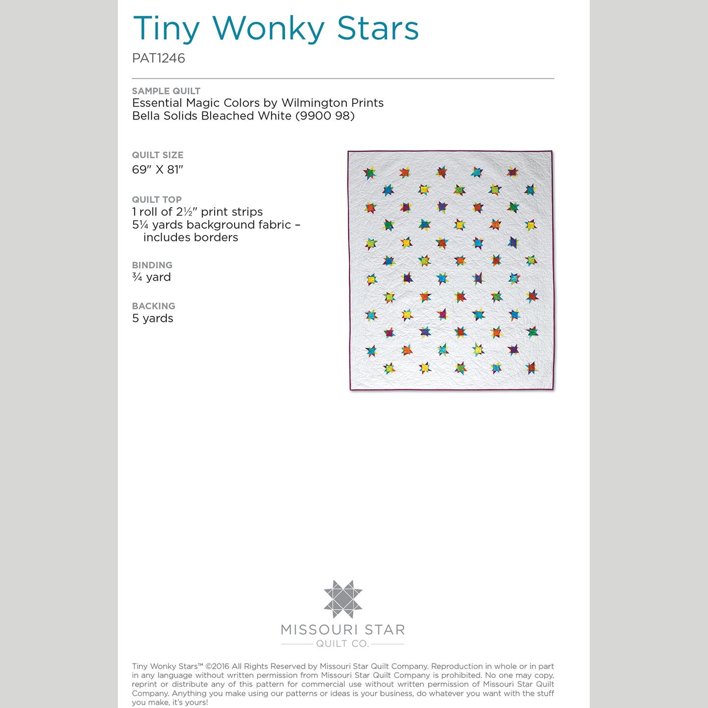 Digital Download - Tiny Wonky Stars Quilt Pattern by Missouri Star Alternative View #1