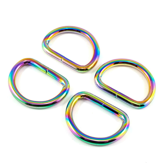 Emmaline 1" D-Rings - Set of Four Rainbow Primary Image