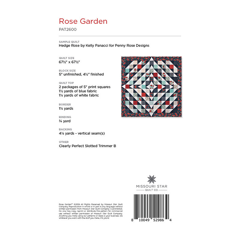 Rose Garden Quilt Pattern by Missouri Star Alternative View #1