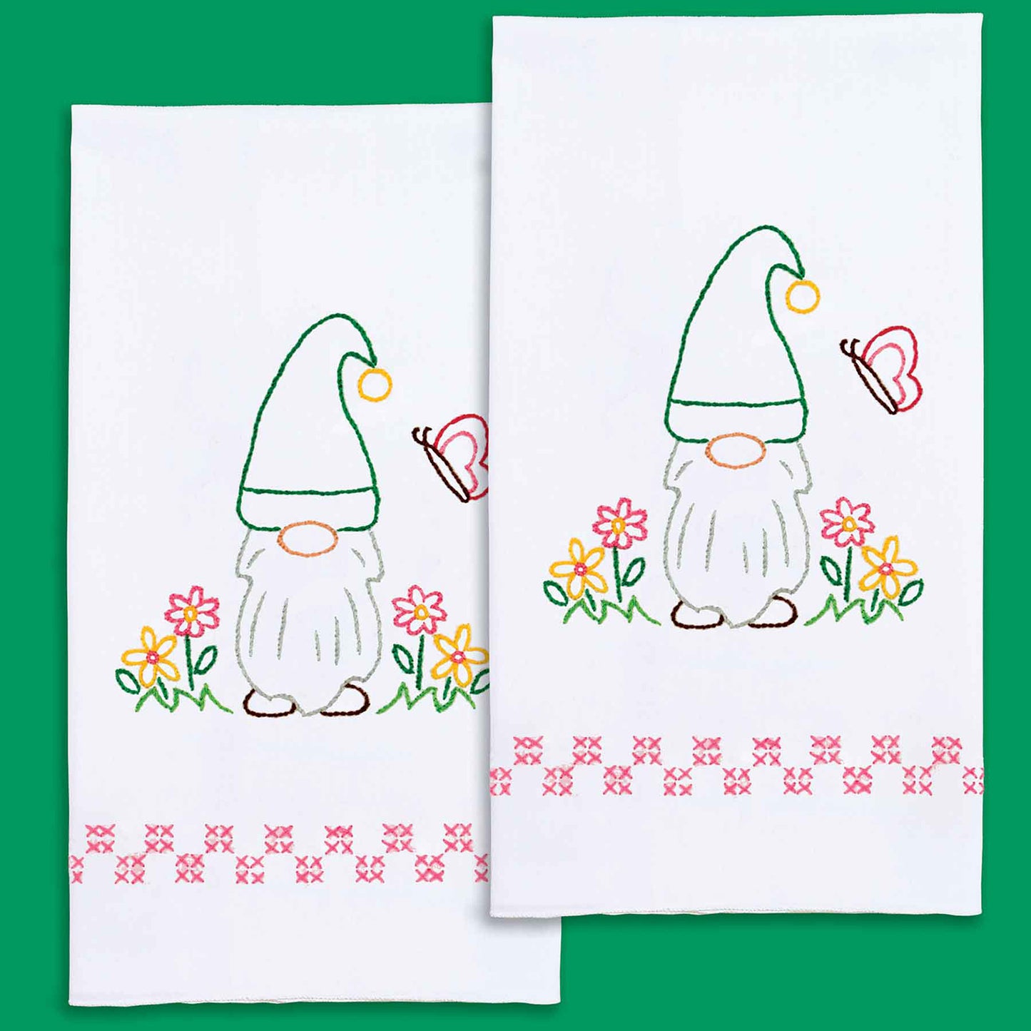 Gnomes Embroidery Hand Towel Set Primary Image