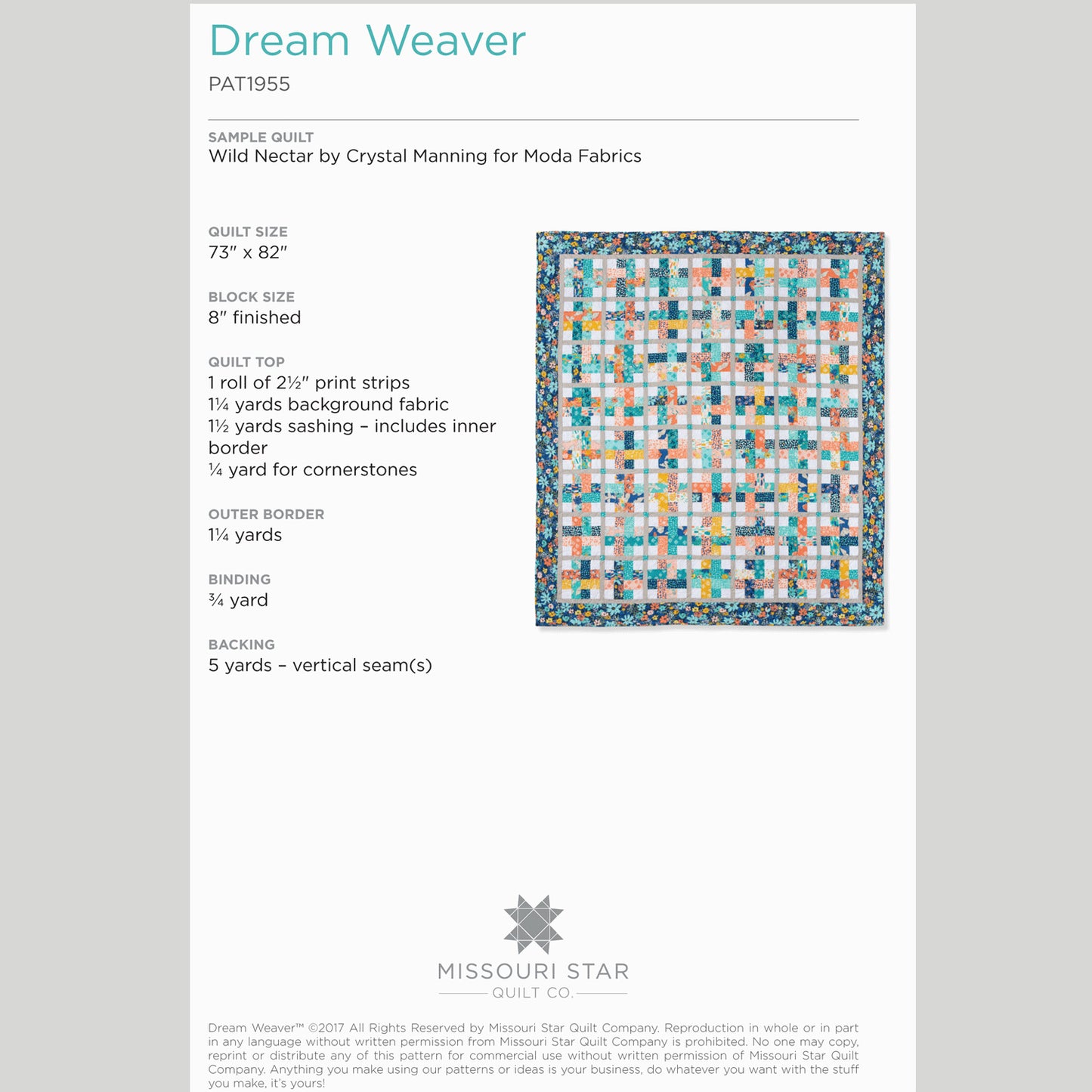Digital Download - Dream Weaver Pattern by Missouri Star Alternative View #1