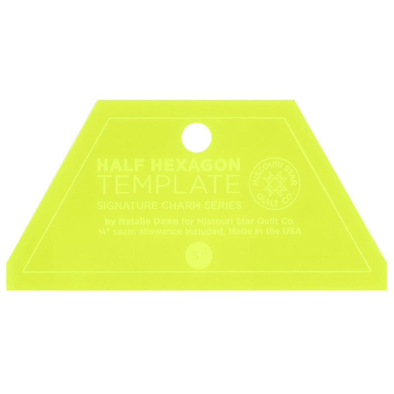Missouri Star Small Half Hexagon Template for 5" Charm Packs & 2.5" Jelly Rolls Primary Image