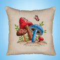 Mushroom Crewel Embroidery Pillow Kit