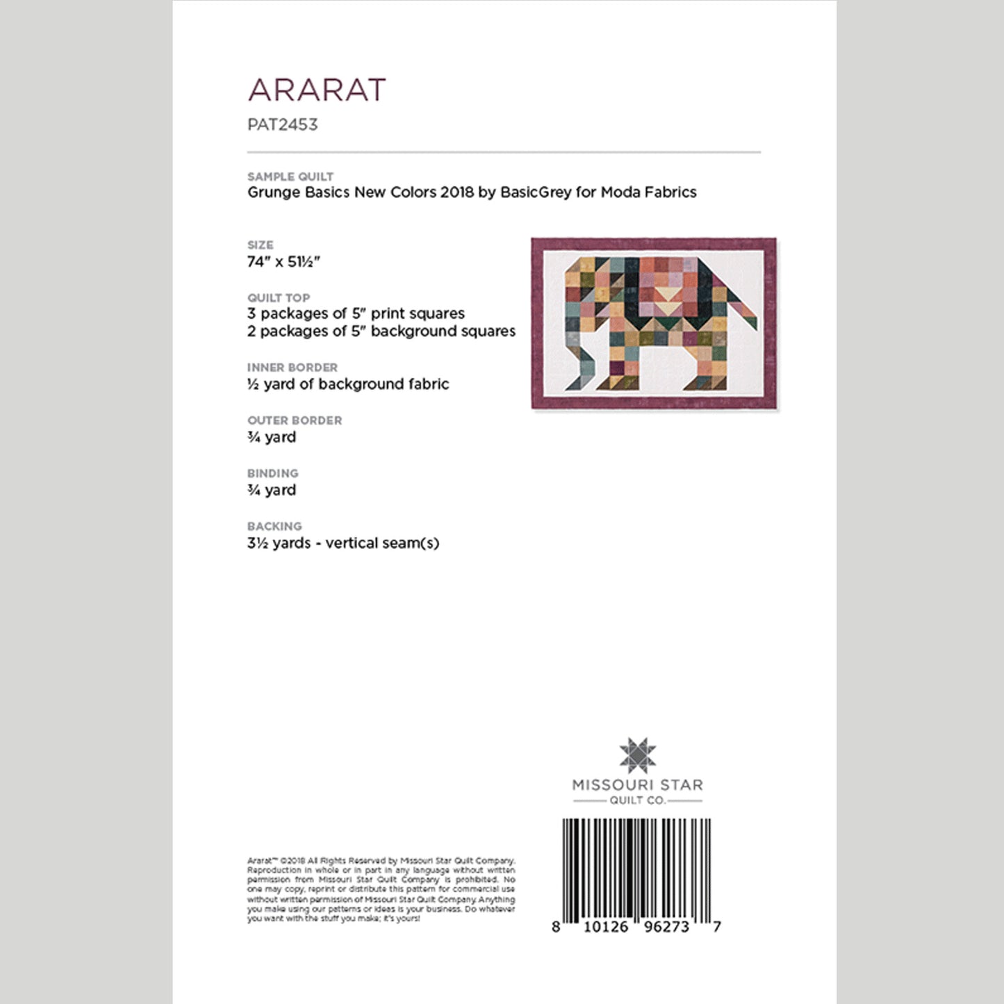 Digital Download - Ararat Quilt Pattern by Missouri Star Alternative View #2