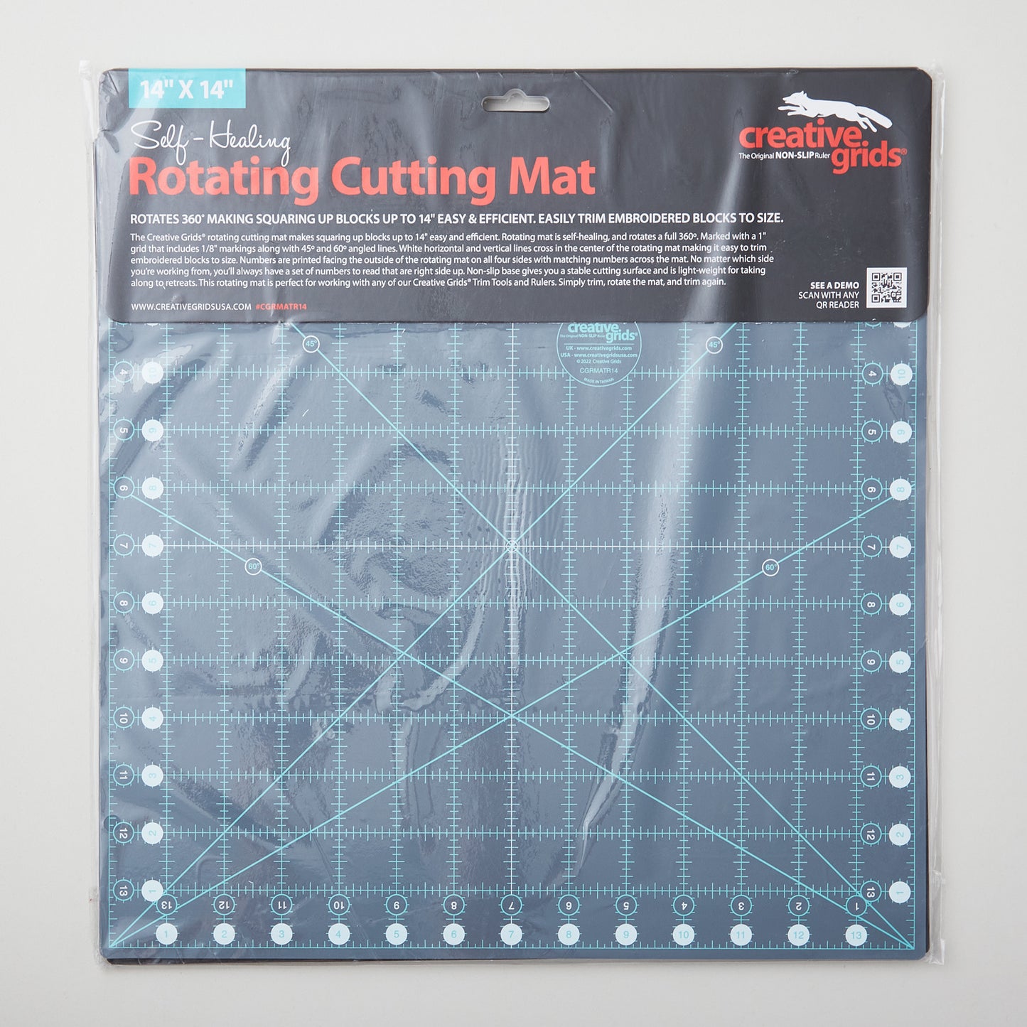 Creative Grids Self-Healing Rotating Rotary Cutting Mat 14" x 14" Alternative View #1