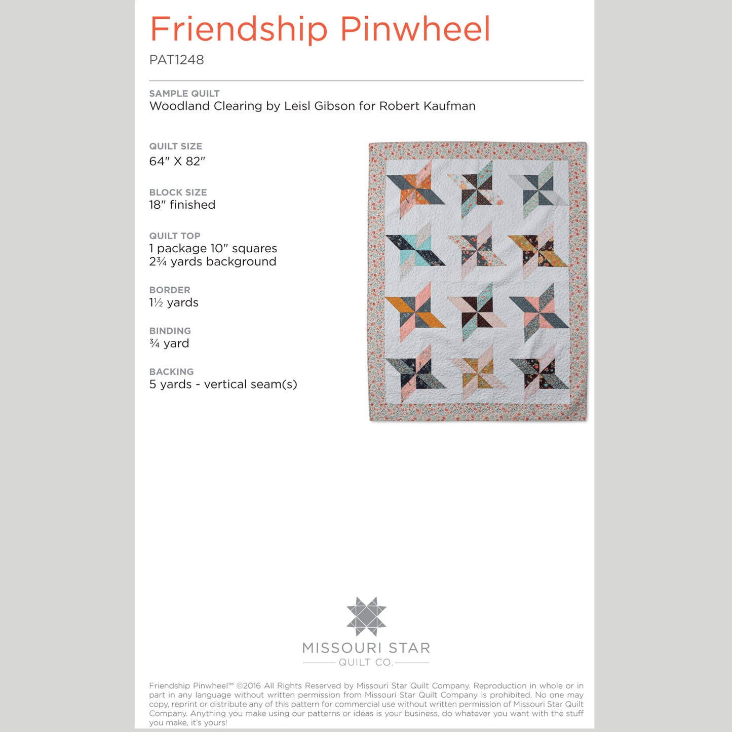 Digital Download - Friendship Pinwheel Pattern by Missouri Star Alternative View #1